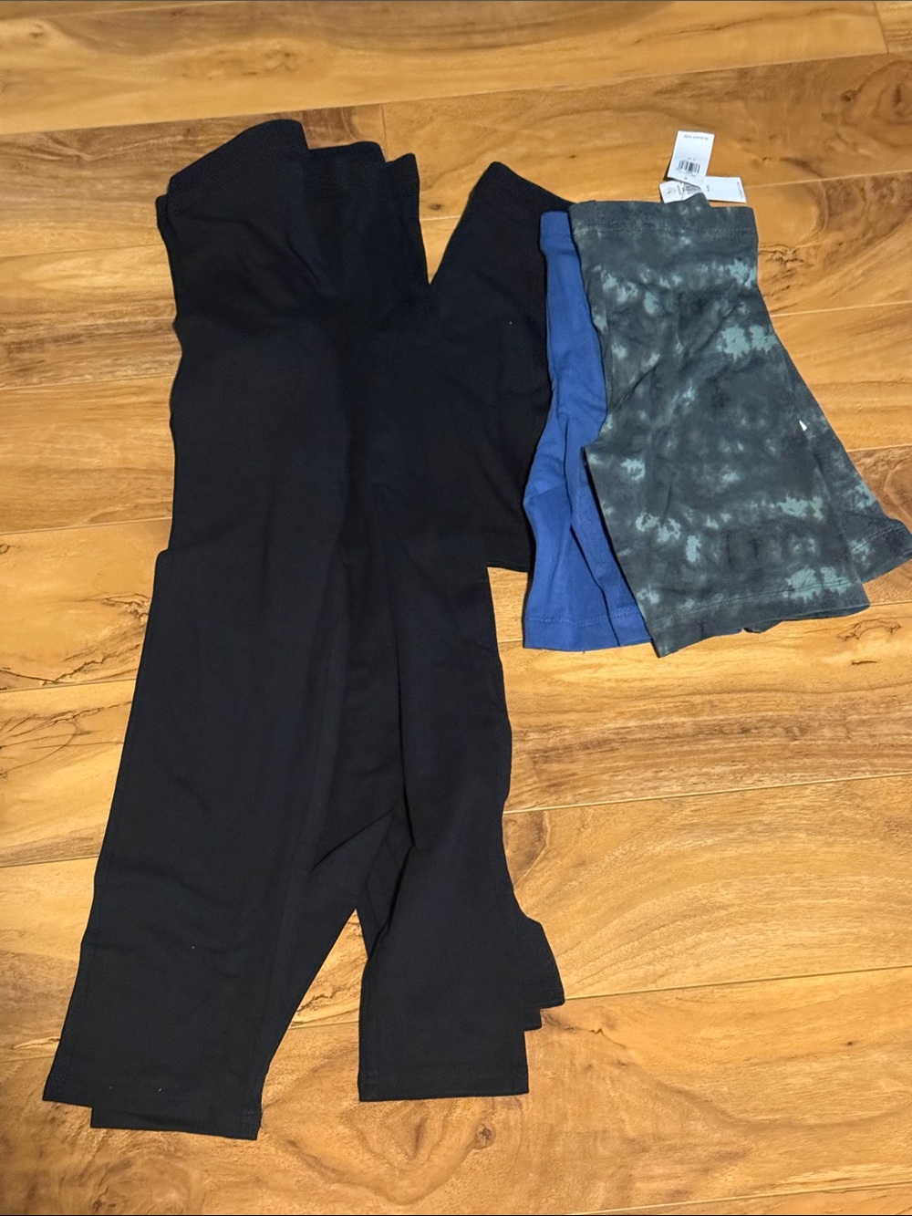 Old Navy Kids Leggings & Shorts Pack - Black, Blue, Gray Tie-Dye